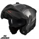 Casca modulabila (flip-up) Axxis GhostFighter SV Bitone C12 gri mat (ochelari soare integrati) – tip viziera: MT-V-36