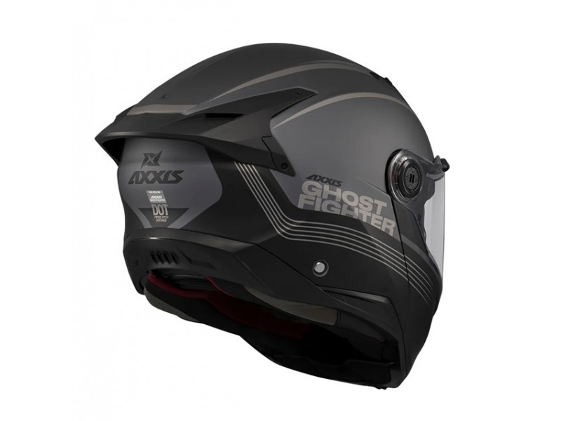 Casca modulabila (flip-up) Axxis GhostFighter SV Bitone C12 gri mat (ochelari soare integrati) – tip viziera: MT-V-36