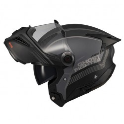 Casca modulabila (flip-up) Axxis GhostFighter SV Bitone C12 gri mat (ochelari soare integrati) – tip viziera: MT-V-36