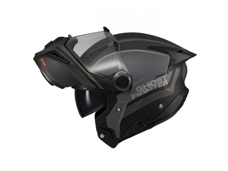 Casca modulabila (flip-up) Axxis GhostFighter SV Bitone C12 gri mat (ochelari soare integrati) – tip viziera: MT-V-36