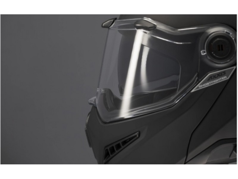 Casca modulabila (flip-up) Axxis GhostFighter SV A12 titanium mat (ochelari soare integrati) – tip viziera: MT-V-36