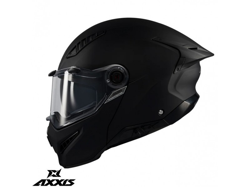 Casca modulabila (flip-up) Axxis GhostFighter SV A1 negru mat (ochelari soare integrati) – tip viziera: MT-V-36