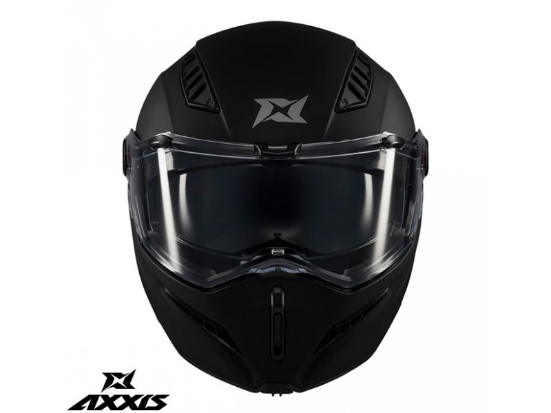 Casca modulabila (flip-up) Axxis GhostFighter SV A1 negru mat (ochelari soare integrati) – tip viziera: MT-V-36