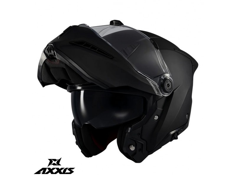 Casca modulabila (flip-up) Axxis GhostFighter SV A1 negru mat (ochelari soare integrati) – tip viziera: MT-V-36
