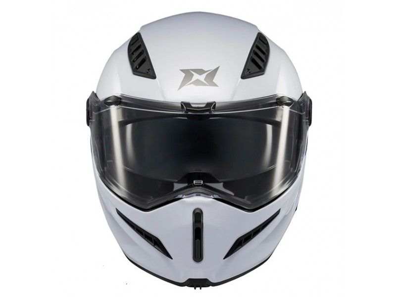 Casca modulabila Axxis GhostFighter SV A0 alb lucios (ochelari soare integrati) – tip viziera: MT-V-36