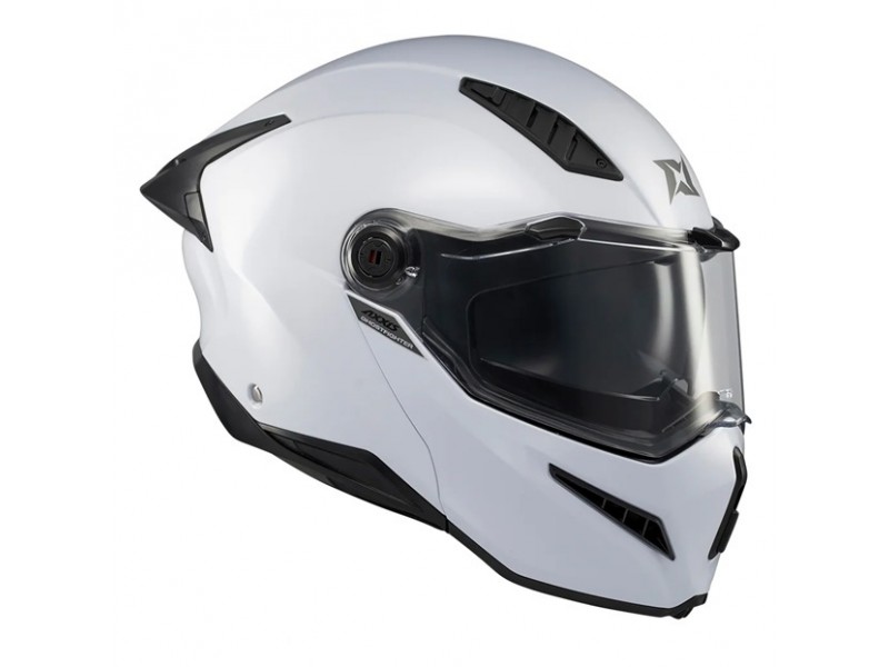 Casca modulabila Axxis GhostFighter SV A0 alb lucios (ochelari soare integrati) – tip viziera: MT-V-36