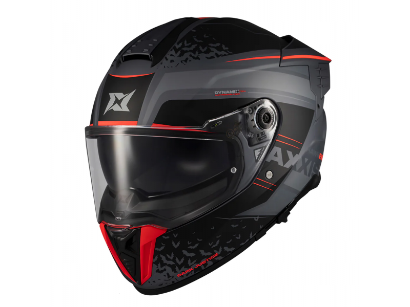 Casca integrala Axxis Hawk Evo SV Dark Justice C1 gri mat (ochelari soare integrati) - tip viziera: MT-V-31