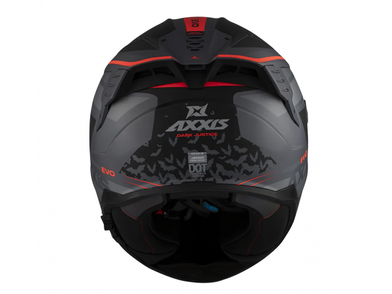 Casca integrala Axxis Hawk Evo SV Dark Justice C1 gri mat (ochelari soare integrati) - tip viziera: MT-V-31