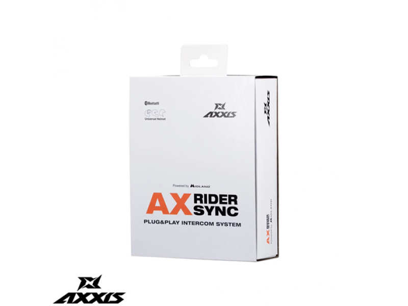 Sistem comunicatie moto complet Bluetooth MT - Axxis AX-RIDER SYNC - Plug&Play Intercom System - kit 1 bucata (pentru 1 utilizator)