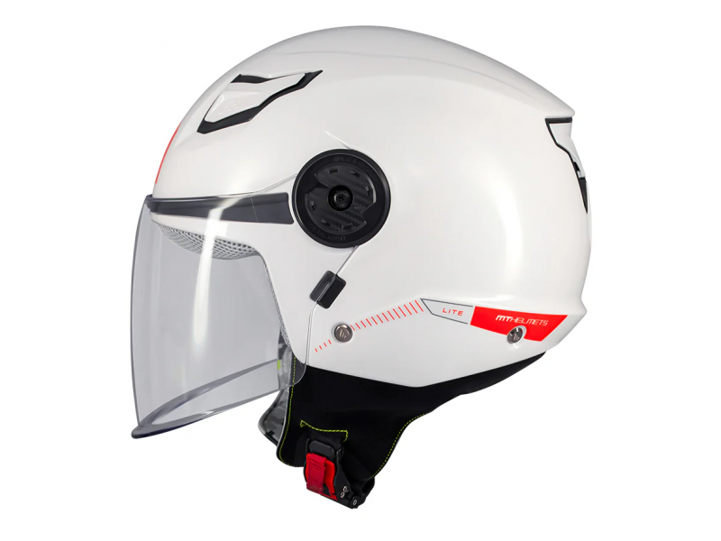 Casca open face MT Lite Kids A0 alb lucios - casca de copii