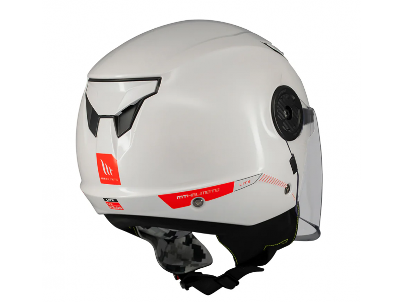 Casca open face MT Lite Kids A0 alb lucios - casca de copii