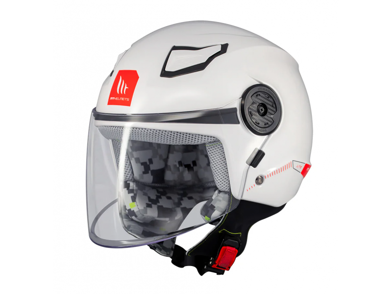 Casca open face MT Lite Kids A0 alb lucios - casca de copii