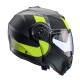 Casca modulabila (flip-up) Caberg model Duke Evo SV Indy L1 gun metal (titanium)/galben fluor/negru mat Pinlock ready - lentila Pinlock inclusa
