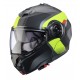 Casca modulabila (flip-up) Caberg model Duke Evo SV Indy L1 gun metal (titanium)/galben fluor/negru mat Pinlock ready - lentila Pinlock inclusa