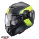 Casca modulabila (flip-up) Caberg model Duke Evo SV Indy L1 gun metal (titanium)/galben fluor/negru mat Pinlock ready - lentila Pinlock inclusa