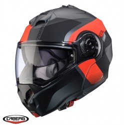 Casca modulabila (flip-up) Caberg model Duke Evo SV Indy L2 gun metal (titanium)/rosu fluor/negru mat Pinlock ready - lentila Pinlock inclusa Casca modulabila (flip-up) Caberg model Duke Evo SV Indy L2 gun metal (titanium)/rosu fluor/negru mat Pinlock ready - lentila Pinlock inclusa
