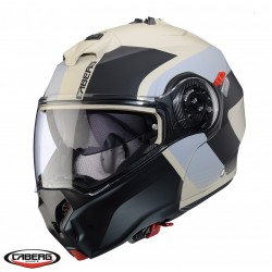 Casca modulabila (flip-up) Caberg model Duke Evo SV Indy P8 sand (nisipiu)/negru/gri mat Pinlock ready - lentila Pinlock inclusa