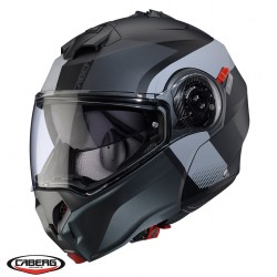 Casca modulabila (flip-up) Caberg model Duke Evo SV Indy P7 SV negru/gun metal (titanium)/gri mat Pinlock ready - lentila Pinlock inclusa