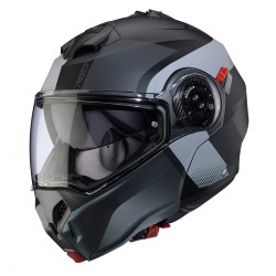 Casca modulabila (flip-up) Caberg model Duke Evo SV Indy P7 SV negru/gun metal (titanium)/gri mat Pinlock ready - lentila Pinlock inclusa