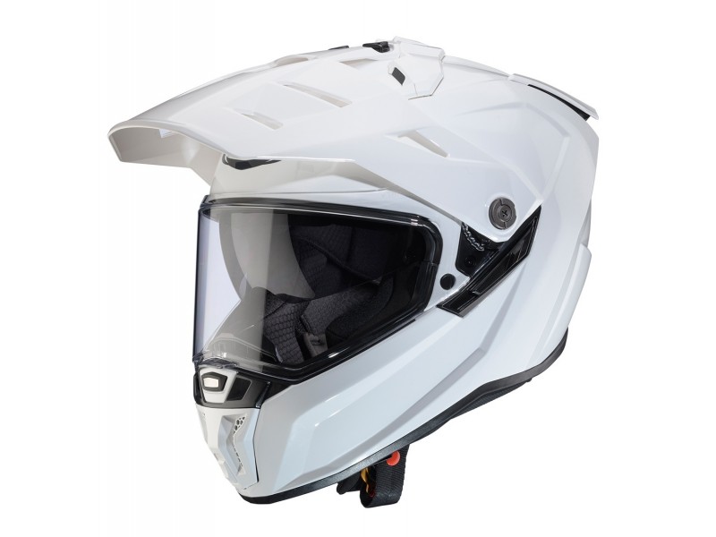 Casca adventure/off road Caberg model Tanami SV A1 alb lucios Pinlock ready - lentila Pinlock inclusa