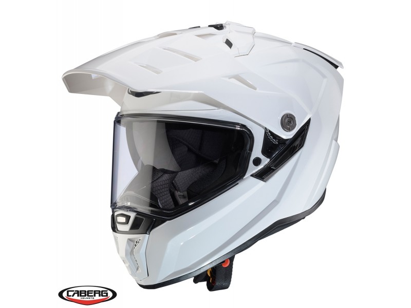 Casca adventure/off road Caberg model Tanami SV A1 alb lucios Pinlock ready - lentila Pinlock inclusa