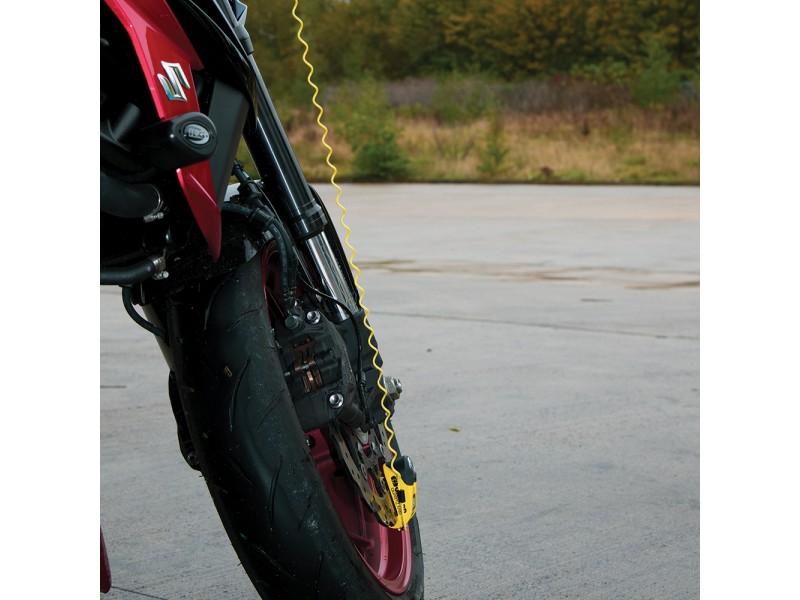 Cablu atentionare lacat antifurt disc frana Oxford OX795 lungime 1.2 m (cand este intins) - culoare: galben Cablu atentionare lacat antifurt disc frana Oxford OX795 lungime 1.2 m (cand este intins) - culoare: galben