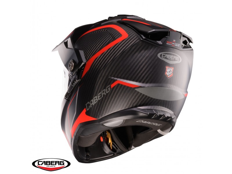 Casca adventure/off road Caberg model Tanami SV Gravity Q8 rosu/gri/negru carbon Pinlock ready - lentila Pinlock inclusa (100% carbon) Casca adventure/off road Caberg model Tanami SV Gravity Q8 rosu/gri/negru carbon Pinlock ready - lentila Pinlock inclusa (100% carbon)