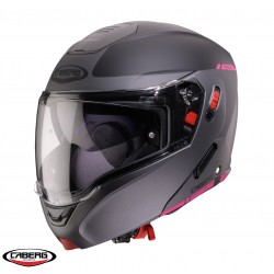 Casca modulabila (flip-up) Caberg model Horus X Ray L9 negru/gri/fuchsia (roz) mat Pinlock ready - lentila Pinlock inclusa