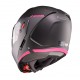 Casca modulabila (flip-up) Caberg model Horus X Ray L9 negru/gri/fuchsia (roz) mat Pinlock ready - lentila Pinlock inclusa