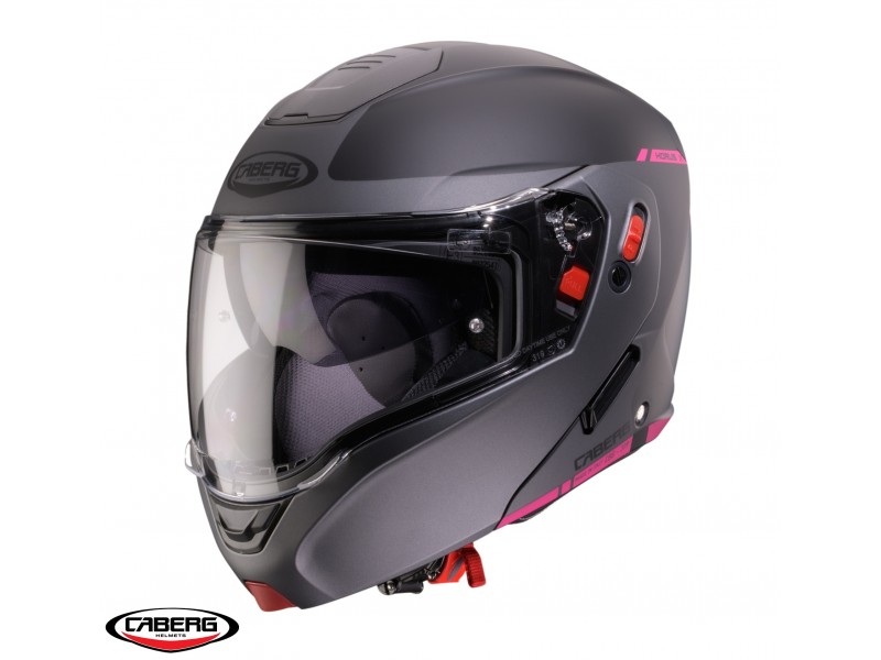 Casca modulabila (flip-up) Caberg model Horus X Ray L9 negru/gri/fuchsia (roz) mat Pinlock ready - lentila Pinlock inclusa Casca modulabila (flip-up) Caberg model Horus X Ray L9 negru/gri/fuchsia (roz) mat Pinlock ready - lentila Pinlock inclusa