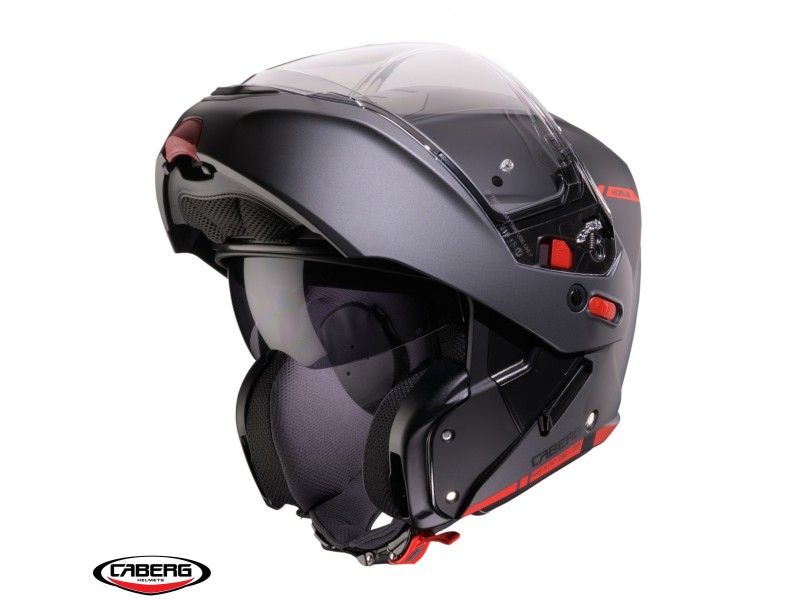 Casca modulabila (flip-up) Caberg model Horus X Ray L6 negru/gri/rosu fluor mat Pinlock ready - lentila Pinlock inclusa Casca modulabila (flip-up) Caberg model Horus X Ray L6 negru/gri/rosu fluor mat Pinlock ready - lentila Pinlock inclusa