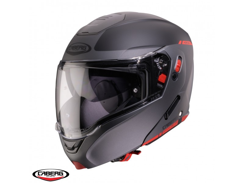 Casca modulabila (flip-up) Caberg model Horus X Ray L6 negru/gri/rosu fluor mat Pinlock ready - lentila Pinlock inclusa Casca modulabila (flip-up) Caberg model Horus X Ray L6 negru/gri/rosu fluor mat Pinlock ready - lentila Pinlock inclusa