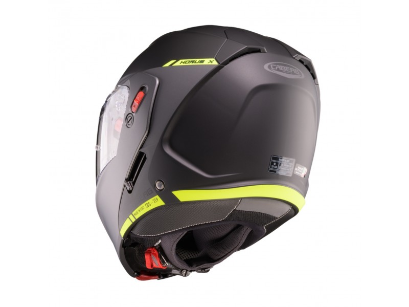 Casca modulabila (flip-up) Caberg model Horus X Ray L6 negru/gri/galben fluor mat Pinlock ready - lentila Pinlock inclusa