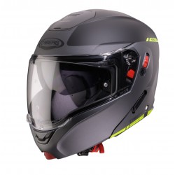 Casca modulabila (flip-up) Caberg model Horus X Ray L6 negru/gri/galben fluor mat Pinlock ready - lentila Pinlock inclusa