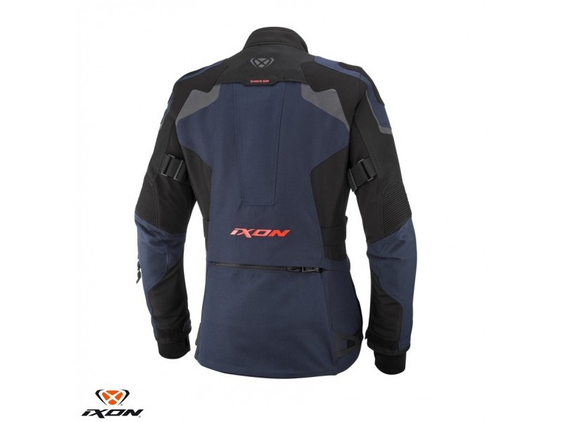 Geaca (jacheta) motociclete femei Touring/Adventure Ixon All season/vara model Odin LS culoare: navy (albastru)/negru/rosu Geaca (jacheta) motociclete femei Touring/Adventure Ixon All season/vara model Odin LS culoare: navy (albastru)/negru/rosu