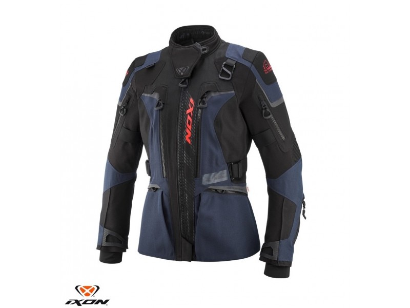 Geaca (jacheta) motociclete femei Touring/Adventure Ixon All season/vara model Odin LS culoare: navy (albastru)/negru/rosu Geaca (jacheta) motociclete femei Touring/Adventure Ixon All season/vara model Odin LS culoare: navy (albastru)/negru/rosu