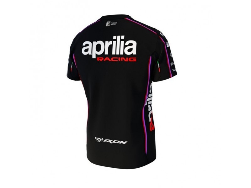 Tricou barbati Ixon model TS1 Aprilia 25 culoare: negru/rosu neon Tricou barbati Ixon model TS1 Aprilia 25 culoare: negru/rosu neon