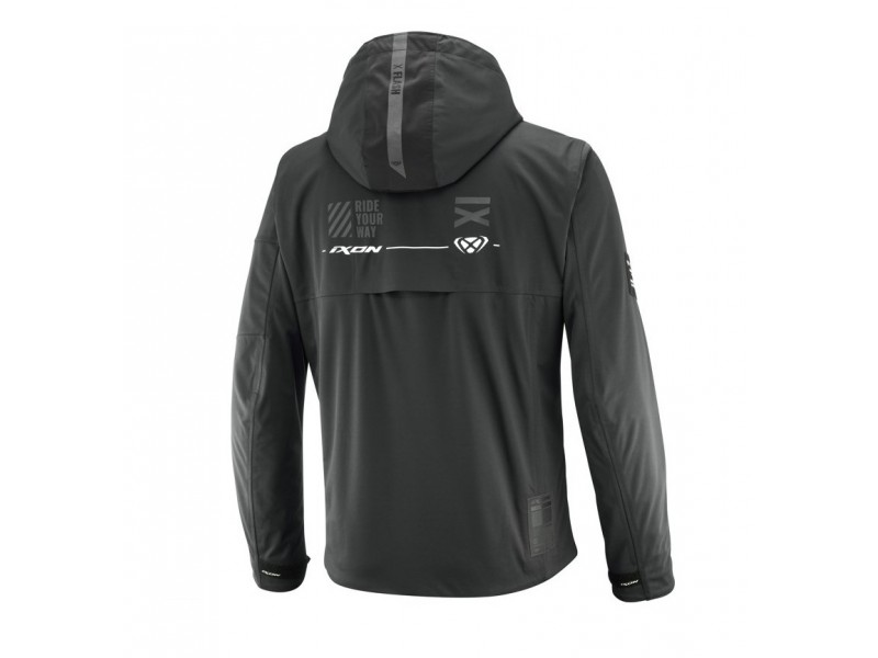 Geaca (jacheta) motociclete barbati Touring/Adventure/Urban Ixon Mid-Season model M-Quarter MS culoare: antracit/negru (geaca laminata; waterproof si pe exterior)