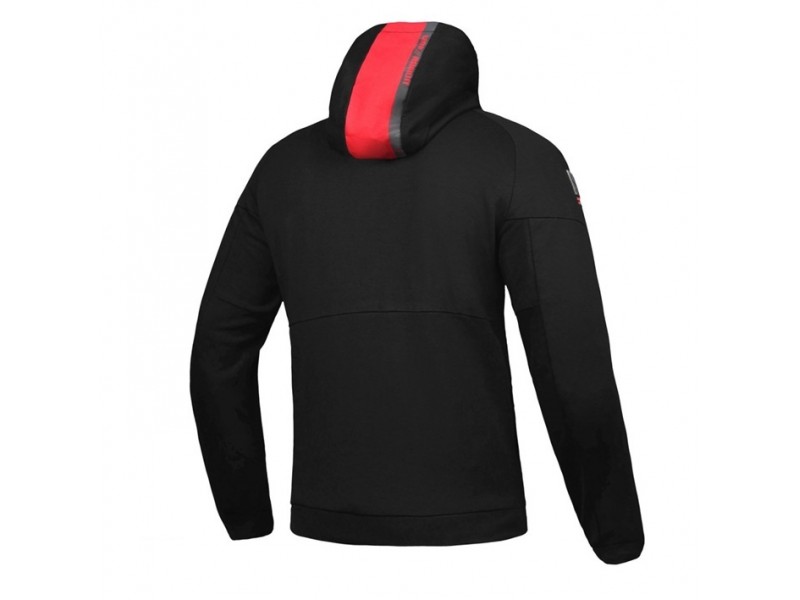 Geaca (hanorac tip hoodie) motociclete barbati Urban Ixon vara model Touchdown culoare: negru/rosu