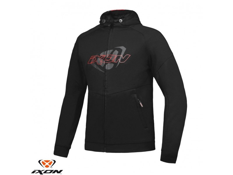 Geaca (hanorac tip hoodie) motociclete barbati Urban Ixon vara model Touchdown culoare: negru/rosu Geaca (hanorac tip hoodie) motociclete barbati Urban Ixon vara model Touchdown culoare: negru/rosu