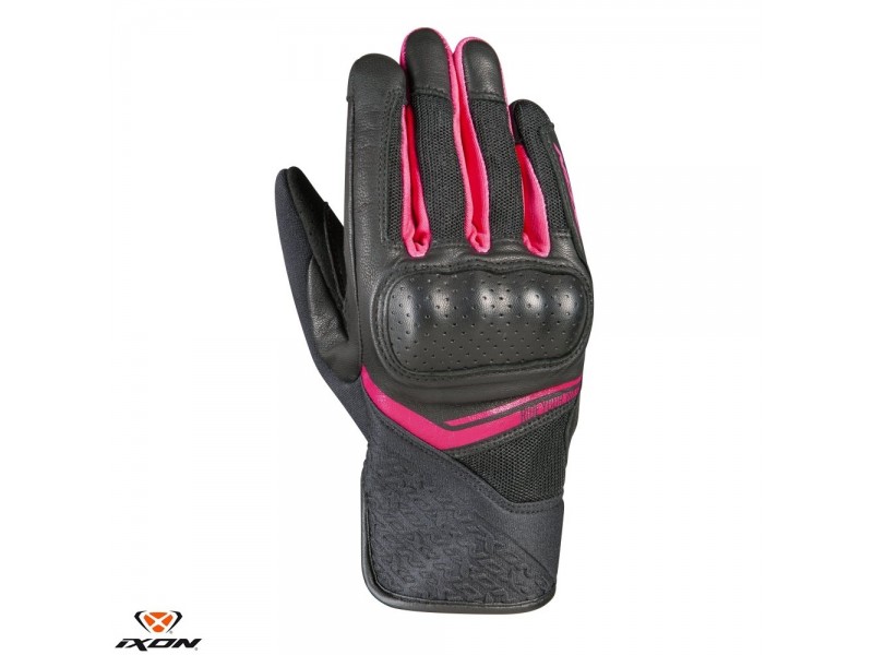 Manusi femei Roadster vara piele/textil Ixon model RS Launch LS culoare: negru/fuchsia (roz) - degete tactile Manusi femei Roadster vara piele/textil Ixon model RS Launch LS culoare: negru/fuchsia (roz) - degete tactile