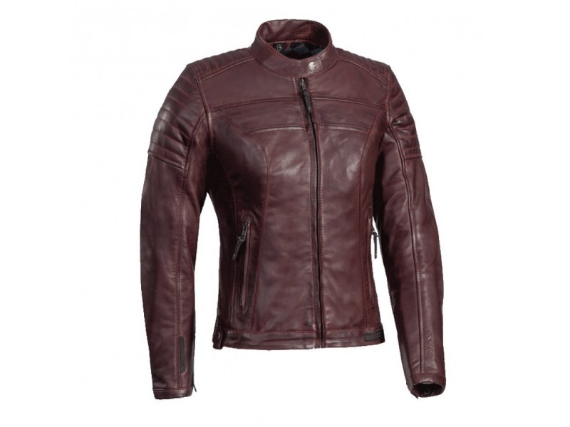 Geaca (jacheta) motociclete femei piele Urban/Heritage Ixon All season model Spark LS culoare: burgundy (visiniu)
