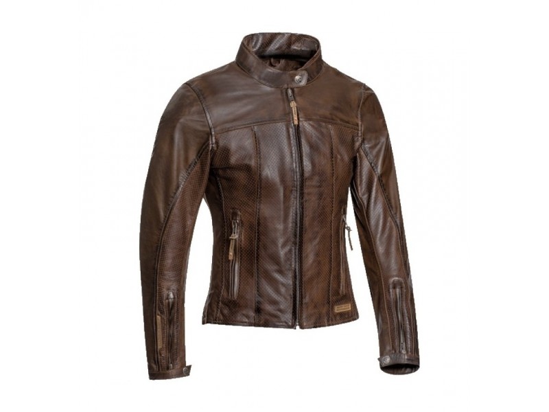 Geaca (jacheta) motociclete femei piele Urban/Heritage Ixon vara model Crank Air LS culoare: maro