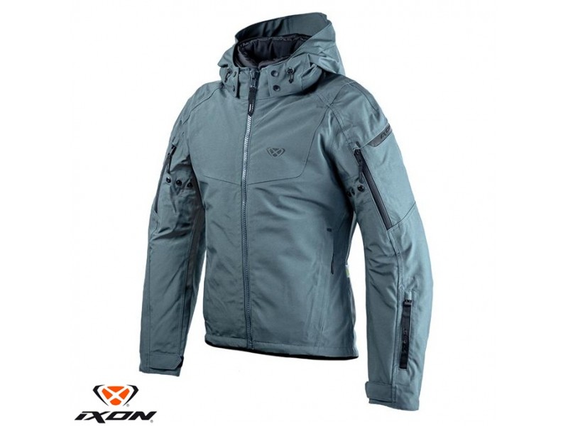 Geaca (jacheta) motociclete barbati Touring/Adventure/Urban Ixon All season model Burning MS culoare: verde tactic (geaca laminata; waterproof si pe exterior)