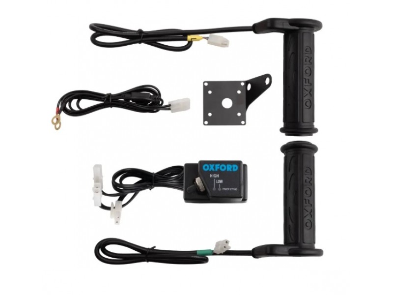 Set mansoane incalzite universale - culoare: negru (motociclete, scutere) (lungime: 125 mm - pentru ghidon de 22 mm) Oxford