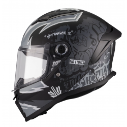 Casca integrala MT Stinger 2 Kids Tagger B2 negru mat - tip viziera: MT-V-28B