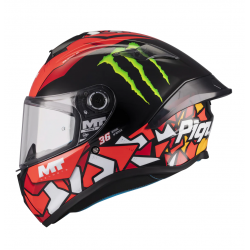 Casca integrala MT Targo S Piqueras B5 rosu lucios - omologare noua ECE 22.06