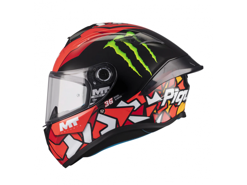 Casca integrala MT Targo S Piqueras B5 rosu lucios - omologare noua ECE 22.06