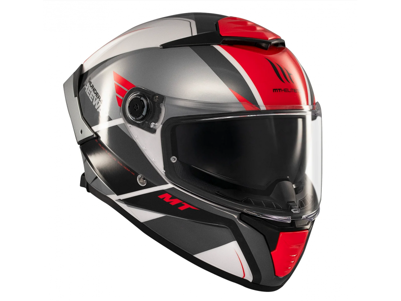 Casca integrala MT Thunder 4 SV Freeway A5 gri lucios (ochelari soare integrati) - tip viziera: MT-V-28B