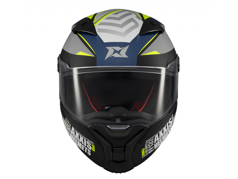 Casca integrala Axxis Fenix Essence C2 gri/albastru mat - tip viziera: MT-V-31B